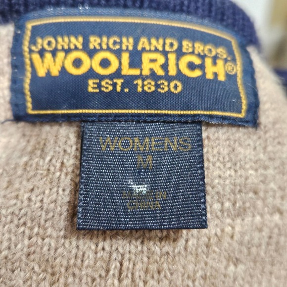 Woolrich 90s Vintage 100% Wool Scoop Neck Button Down Christmas Vest Size M - Picture 3 of 8